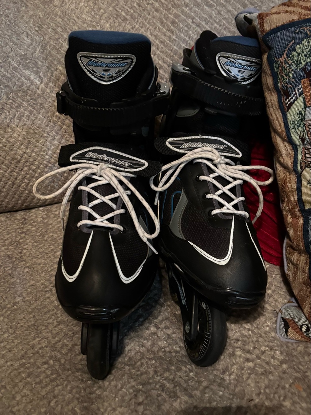 Bladerunner Black Inline Roller Skates with White Accents men’s size 11
